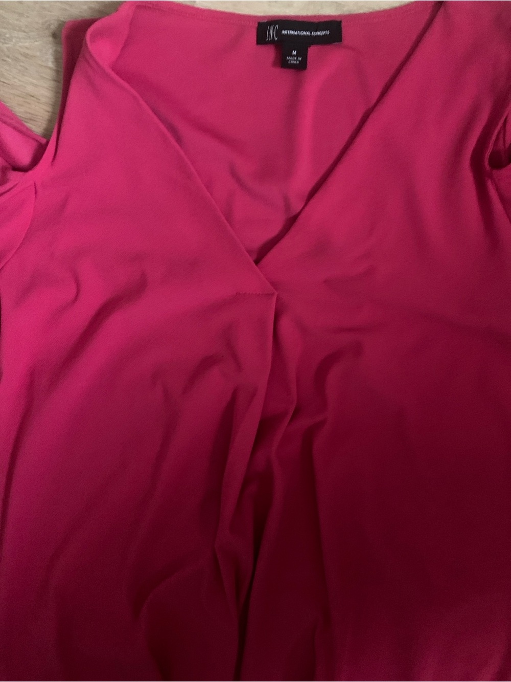 INC International Concepts Hot Pink V-Neck Camisole